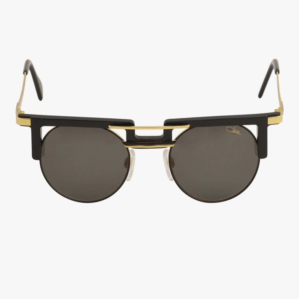 Cazal Legends Men's 745 001SG Black/Gold Fashion Pilot Sunglasses 48mm